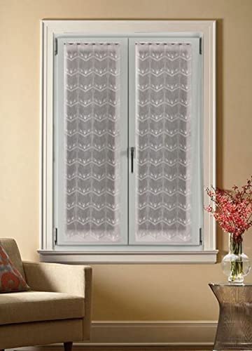 mauro Scheibengardinen Bistrogardinen mit Stickerei halbtransparent - weißer Stoff bestickter Leinen-Effekt - Breite 45/60/90 cm Länge - bxh 60x130 mauro Scheibengardinen Bistrogardinen mit Stickerei halbtransparent - weißer Stoff bestickter Leinen-Effekt - Breite 45/60/90 cm Länge - bxh 60x130