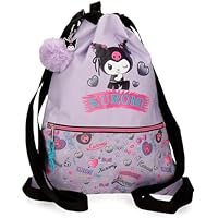 Sanrio Kuromi Retropop Mochila Saco con Cremallera Morado