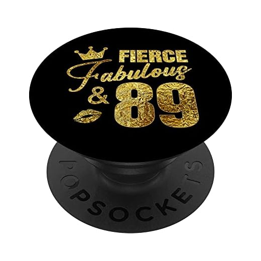 Regalos de cumpleaños de Fierce Fabulous y 89 años para ella PopSockets PopGrip Intercambiable