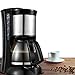 Angela Automatische Filterkaffeemaschine mit 12 Tassen und Glaskaraffe, Tropfkaffeemaschine mit geräuschlosem Betrieb, Kaffeekanne und Filter für Heim und Büro
