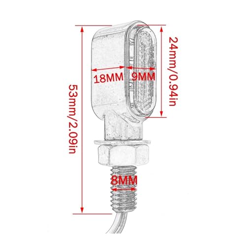 Clignotants LED pour moto de rechange 12V momt silver
