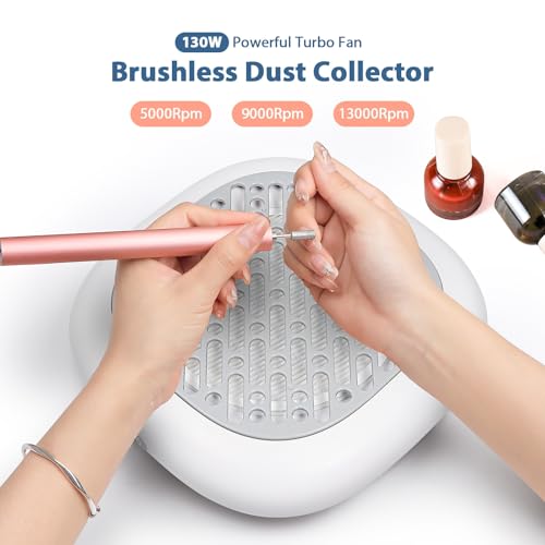 LIARTY Aspirador de pó para unhas 550PA da Nail Dust Collector Tech com potente ventilador extrator