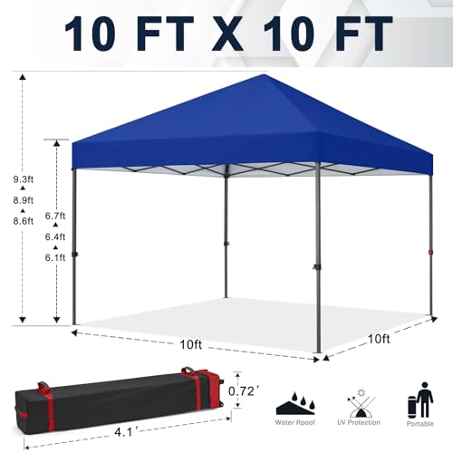 COOSHADE Durable Easy Pop Up Canopy Tent 10x10Ft(Blue) by COOSHADE - Image 5