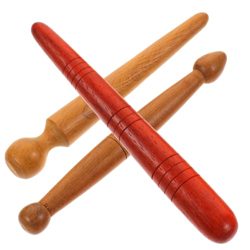 MOLUCKFU 3 piezas Palos de Madera para Masaje de Pies y Acupresión Herramientas para Reflexología Podal y Corporal Promueven Circulación y