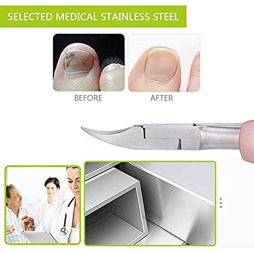 THR3E STROKES TOE CUTTER Nail Clipper for Ingrown or Thick Toenails, Heavy Duty Toenail Trimmer Nail Clipper Pedicure Tool with Long Handle and Soft Grip for Seniors - Image 7