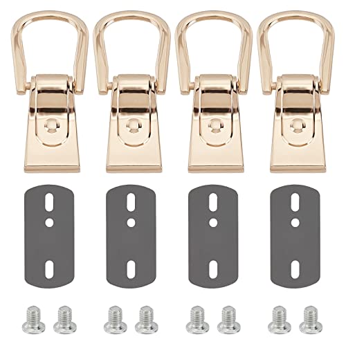 WADORN 4 Sets Metal Side Clip Hardware for Bag Purse Suspension Clasp Chain Strap Connector Buckles Rectangle Handbag Ring Clip Buckle Hanging Clasp Accessories for Shoulder Crossbody Bag