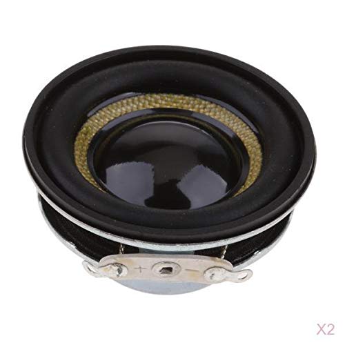 Gazechimp 2Pcs 40mm 5W Stereo Audio Speaker 1.5" inch 4-8Ohm Full-Range DIY Loudspeaker