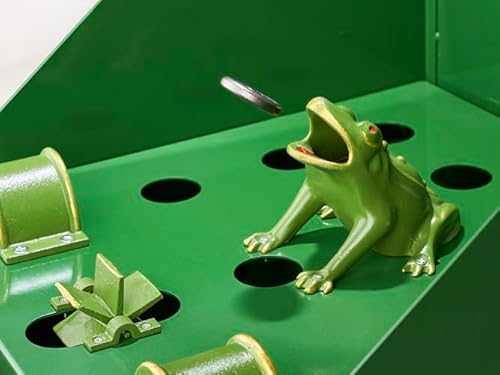 Evocalo Mesa Mueble Metálico Juego de la Rana Completo con Kit de Acero Inoxidable Patas Desmontables y 10 Fichas