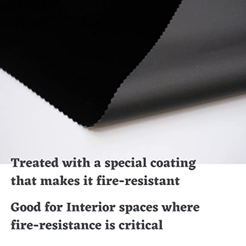 The Black Market Musou Tecido Preto FR (Resistente ao Fogo) - Corte Tamanho A4