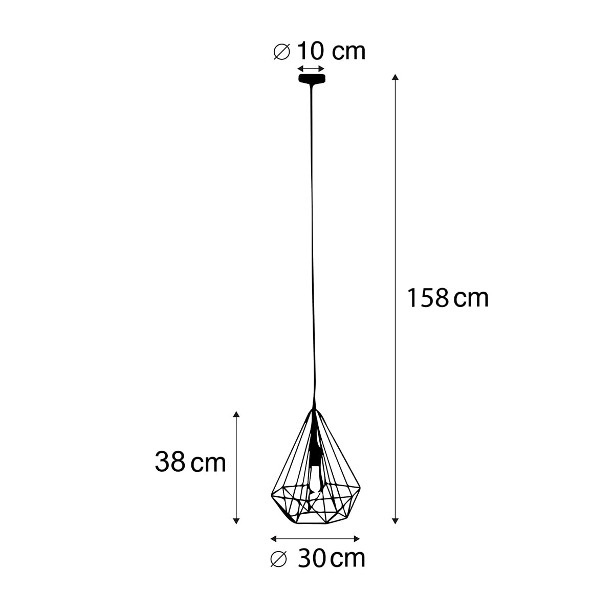 QAZQA carcass - Suspension Moderne - 1 lumière - Ø 35 cm - Doré/Laiton - Design,Moderne - Éclairage intérieur - Salon I Chambre I Cuisine I Salle à manger