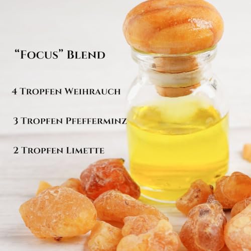 Ätherisches Weihrauchöl - 100% Reines, Natürliches Weihrauchöl Für Den Therapeutischen Einsatz - für Diffusor und Luftbefeuchter - Meditationsöl - Hautpflegeöl (10 ml)