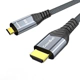 Cavo Micro HDMI a HDMI 2m, HDMI 2.2, 96Gbps Ultra-Alta-Velocità, 8K 16K