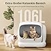 UBPET XXXL Katzenklo Selbstreinigend,106L-Selbst... Katzentoilette mit APP-Steuerung,Desodorierer,... Fassungsvermögen,Automatisches Katzenklo für Mehrere Katzen