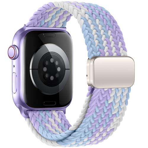 Image of Mazoft Braided Bands With Magnetic Clasp Compatible with Apple Watch Band 38mm 40mm 41mm 42mm 44mm 45mm 46mm 49mm;Nylon Sport Loop Strap for iWatch Ultra 3 & 2 Series 11 10 9 8 7 6 SE 5 4 3 Women Men