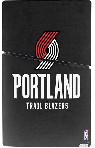 Skinit Decal Gaming Skin Compatible with PS5 Slim Digital Edition Console - Officially Licensed NBA Portland Trail Blazers Distressed Design