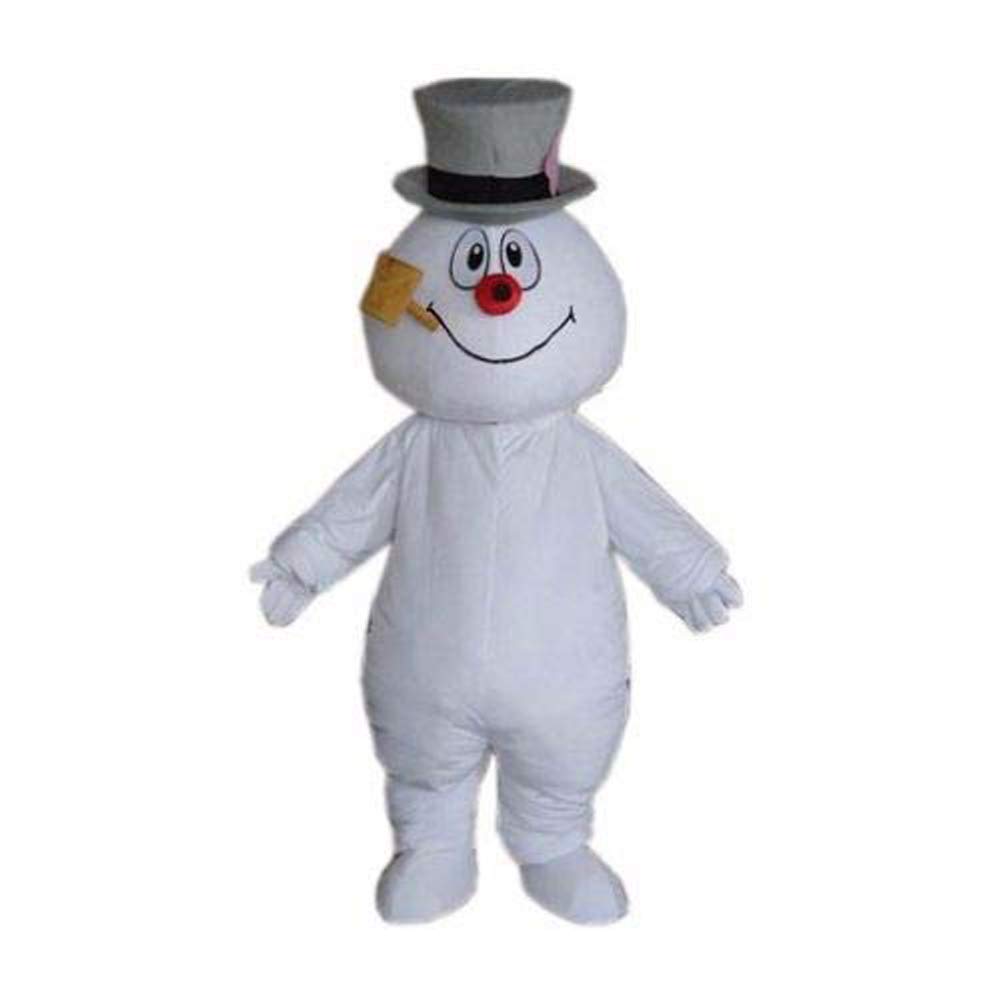 Snowman Mascot Costume Adult Halloween Costume White