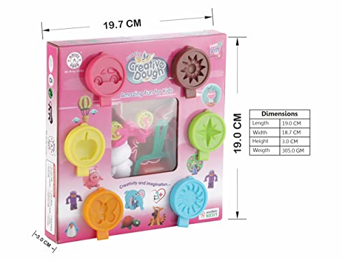 Image of Aditi Toys Clay Dough for Kids, Modelling Clay Set with 6 Color Dough Tubs (30g Each), 1 Roller, 3 Shape Cutters & 2 Toys, DIY Craft Activity, Taste-Safe, BIS Approved Creative Play Set