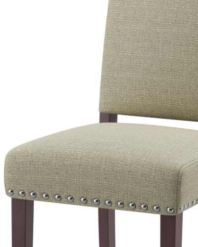 Image of Upholstered Dining Chairs Set of 4 with Thickened Seat Cushion