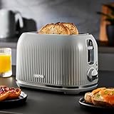 GEEPAS 1.7L Kettle & 2 Slice Toaster Kitchen Combo Set | 3000W Rapid Boil Cordless Kettle Auto Shut-Off | 1750W Toastie Machine 6 Browning Level Removable Crumb Tray Cord Storage | 2 Yr Warranty Grey - Image 2
