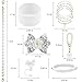 Hpebl 10PCS Accessories for Stanley Cup 40oz&30oz Tumbler Accessories Including Cute Bow Straw Topper Cover Stanley Boot Pearl Water Bottle Handle Strap Bracelet Y2K White Bow Flower Charms Pedant