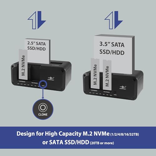 Clonar discos M2 NVMe y SATA sin PC con la base Vantec JX 5
