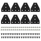 2020 Aluminum Extrusion Connector Bracket Set Included 8PCS Joint Plates,40Pcs M5 T-Slot Nuts and...