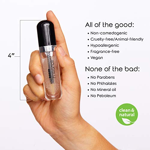 Frilliance Moisturizing Natural Crystal Clear Lip Gloss For Teens, Cruelty Free Hypoallergenic All Skin Types, 8 Ml / .28 Fl Oz #TOP2