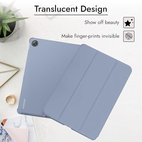 Image of Robustrion Cover for Samsung Galaxy Tab A11 Plus Cover Case 11 inch, Flip Cover Case for Samsung Galaxy Tab A11 Plus Cover /Tab A11+ Tablet Cover with Translucent Back - Blue Grey