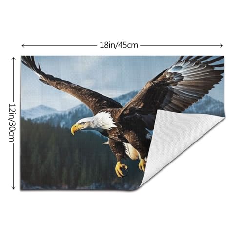 Sets de table pour intérieur et extérieur lavables motif aigle - 5