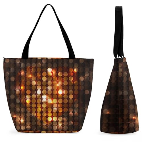 Sac à main paillettes dorées spacieux résolvant le manque de place en voyage