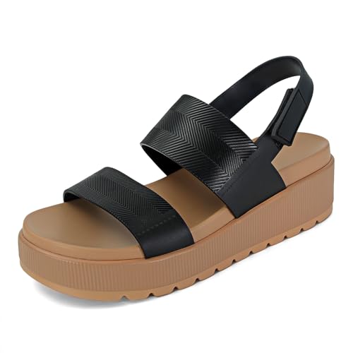 MICIFA Platform Sandals for Women Flatform Water Sandals Open Toe Wedge Comfortable Waterproof Summer Walking Beach Dressy Trendy Shoes4