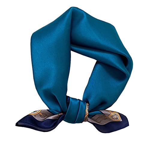 Ecroon Natural Mulberry Silk Scarf Square Neck Scarves Neckerchief Handkerchief Silk Scarfs for Ladies of Gift 53x53cm