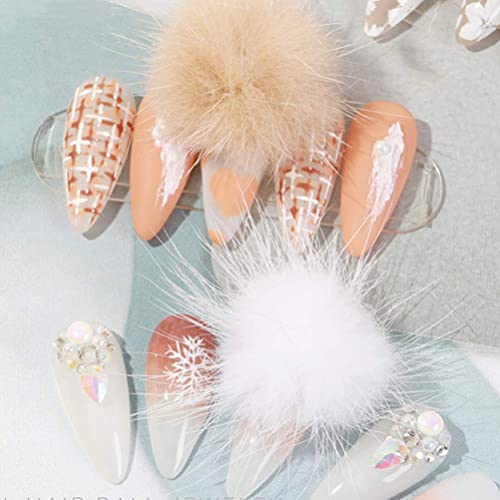 M I A 5 Stück Nail Art Pom Poms Magnet Abnehmbare Haar Pom Poms Ball Girl Nail Art Dekoration DIY Tasche Stricken Hüte… – Bild 6