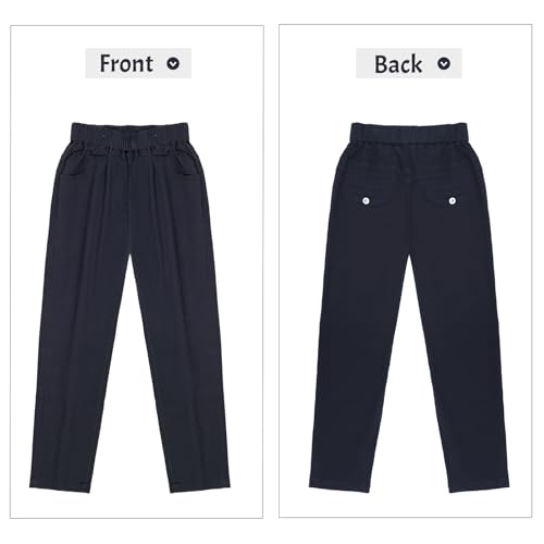 Pantalón chino para niño estilo jogger cargo recto ideal como uniforme y ropa escolar pull on 6