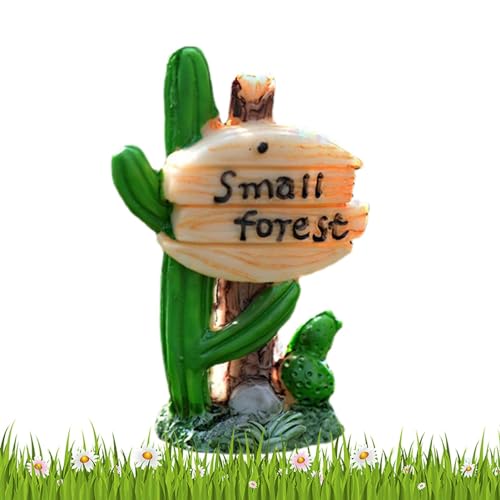Samuliy Decoración de cactus en miniatura, adorno de cactus falso, mini paisaje, figuras coleccionables, modelo de cactus, adornos en miniatura, mini estatua de resina, accesorios de jardín de hadas