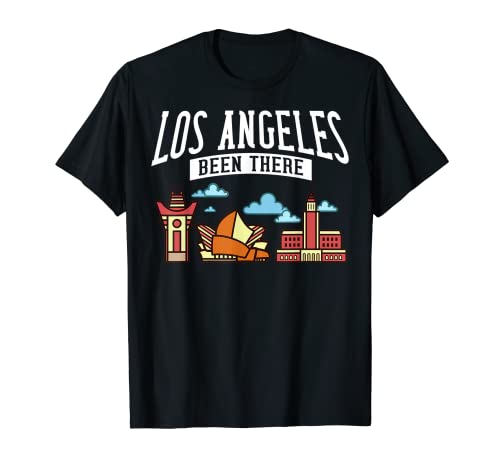 Los Ángeles California City Skyline mapa de viaje Camiseta