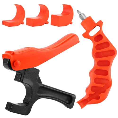 Kalolary Drip Irrigation Hole Drilling Machine, Hole Drilling Tool, Lawn and Garden Irrigation Pipe Drilling Machine for 16/20/25/32mm PE Pipe (Orange)