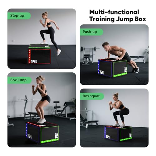 FAHKNS 3 in 1 Foam Plyometric Jump Box,Plyo Box High-Density,EPE Foam Core PVC Leather Cover Non Slip,Jumps Exercise for Home Gym Training Fitness by FAHKNS - Image 7
