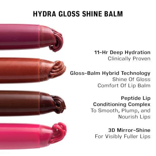Image of Peptide Lip Conditioner | Hydra Gloss Shine Lip Balm | 4-in-1 for Hydrated, Smooth, Plump & Restored Lips | 11-Hr Hydration | With Peptides, Hyaluronic Acid, & Jojoba Oil | Berry Bliss | 2.4ml