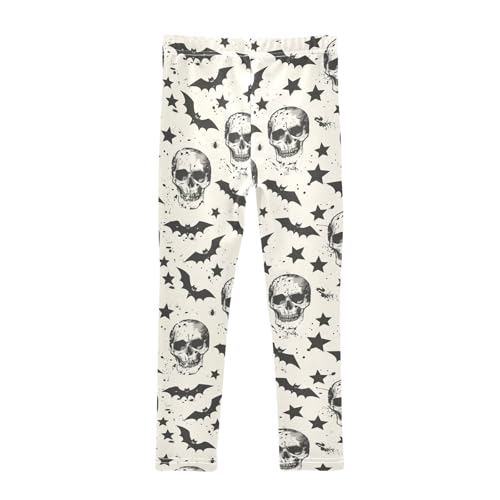 Girls Leggings Halloween Skulls Star Soft Toddler Leggings for Girls Kids Pants Size 4T-10T2