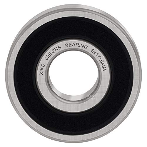 Xike 10 Pcs 606-2Rs Double Rubber Seal Bearings 6X17X6Mm, Pre-Lubricated And Stable Performance And Cost Effective, Deep Groove Ball Bearings. #TOP4