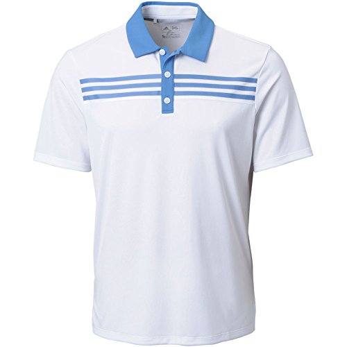 adidas Golf Mens 3-Stripes Textured Polo