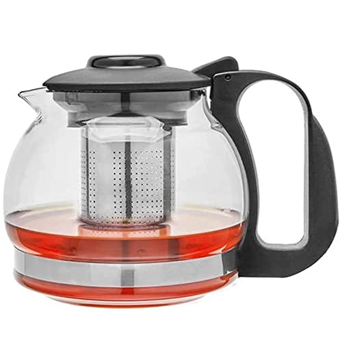 Chaleira Bule de Vidro com Infusor em Inox para Chá 1200ml