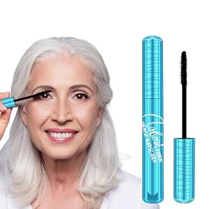 Mascara for Older Women 60 plus, Waterproof Volumizing Mascara for Seniors with Thinning Lashes, Smudge-proof Long Lasting Máscara Black Volume and Length for Sensitive Eyes, Hypoallergenic Mascaras