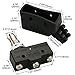 BAOMAIN Micro Limit Switch TM-1308, Panel Mount Roller Plunger Actuator, 1NO+1NC SPDT, 15A 250VAC Heavy Duty Industrial Position Switch, IP65 Waterproofr