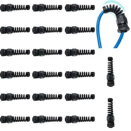 Aandxmok 10 Pack Black Nylon Cable Gland, NPT 1/2" Thread, Made of PA66 Material, High Wear Resistance and Chemical Resistance, Suitable for Various Electrical Installations"