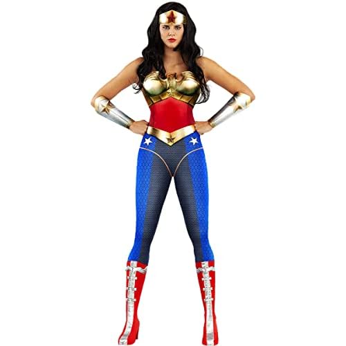 Funidelia | Disfraz de Wonder Woman - Injustice Oficial para Mujer Talla M Mujer Maravilla, Superhéroes, DC Comics, Liga de la Justicia - Color: Multicolor - Licencia: 100% Oficial