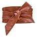 Women's PU Leather Obi Belt Cityelf Wrap Around Cinch Boho Band(tan)