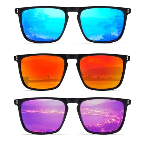 Image of VANLINKER Polarized Square Sunglasses for Men Women Dark Shades with UV Protection for Driving VL9748