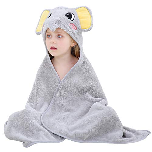 MICHLEY Toalla de baño para niños con capucha Albornoz de diseño an